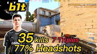 b1t Faceit Mirage POV - 35KILLS - 😮77%HS - 7 Triples - w/m0NESY - CSGO b1t POV!