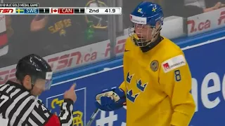 Rasmus Dahlin Clips from WJC Gold-Medal Game -- 1/5/18