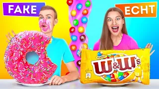 ECHTE SNACKS VS FAKE SNACKS CHALLENGE || Wer isst denn sowas? Geschmackstest von 123 GO! CHALLENGE