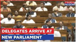 New Parliament Building Inauguration: Prime Minister Modi, MPs, CMs Arrives In New Lok Sabha | News