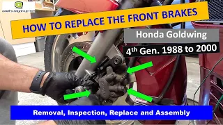 How to replace front brakes on 1988-2000 Honda Goldwing GL1500