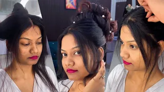 Advance high bun by Arshhairstylist | easy & simple technique 🌺🌺🌺