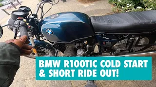 BMW R100TIC Cold Start & Short Ride Out: She Pulls Like a Tank!