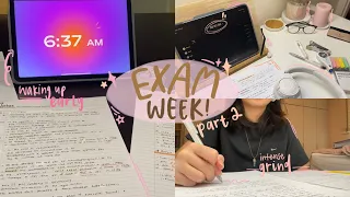 productive exam week grind pt 2 | 💌 waking up at 530, mental breakdowns & what i eat