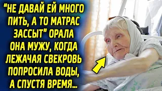 Жена упрекала мужа на счет свекрови, когда та попросила воды, а спустя время случилось невероятное…