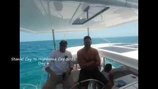 Exumas sailing Staniel Cay to Highborne Cay, 18th hour sailing, 40 foot catamaran Mavic mini