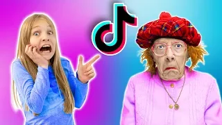 Amelia and Avelina are best friends with granny and make a TikTok video