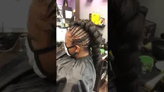 Speciality Hair Style Cornrows into A Mohawk