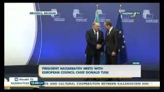Президент Казахстана Н. Назарбаев встретился с Главой Евросовета Д. Туском - KazakhTV