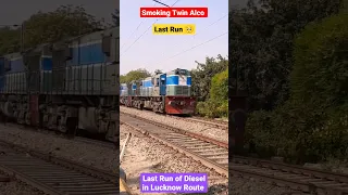 Last Run of Diesel #train from #lucknow 2023 #love #status #indian #railway #shorts 🚂👋