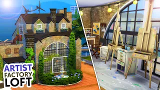 Artists Converted Factory Loft 🎨 // Sims 4 Speed Build