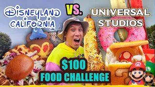 $100 Disney Vs. Universal Food Challenge in California! Worth it? Super Nintendo World Hollywood