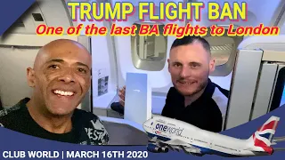 Trump Flight Ban one of the last BA flights 4K