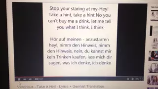 Victorious - Take a Hint Lyrics + German