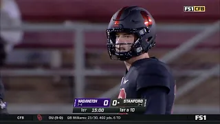 Tanner McKee (Stanford QB #18) Vs. Washington 2021