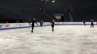 Бойкова Козловский 3Л тренировка показательных Skate Canada 2018