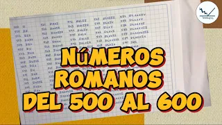 Números romanos del 500 al 600