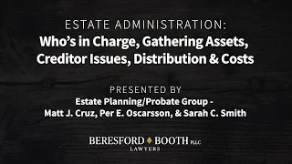 Estate Administration - Beresford Booth Webinar