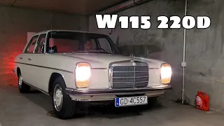 Kopciuch z takim wnętrzem - bomba! Pająk powiększył kolekcję - Mercedes W115 220D 1973 / Gdańsk