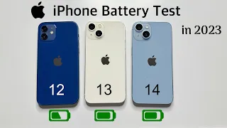 iPhone 14 vs iPhone 13 vs iPhone 12 Battery Drain Test in 2023 | SURPRISING! (HINDI)