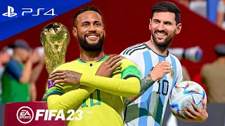 FIFA 23 - Brazil Vs Argentina - Messi Vs Neymar - FIFA World Cup Final  | PS4™ Slim Gameplay