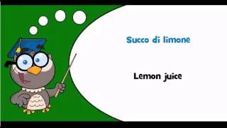 Discover Italian language #Theme = Fruit and vegetable juices