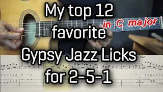 My TOP 12 Favorite 2-5-1 Gypsy Jazz Licks