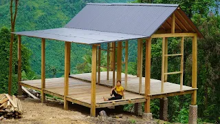 Building a Wooden House (CABIN), Floor Installation | Hoang Huong