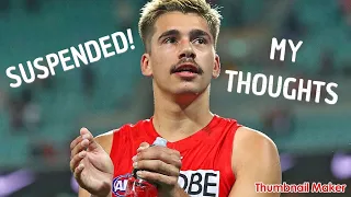AFL SWANS PLAYER ELIJAH TAYLOR SUSPENDED FOR THE YEAR!