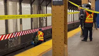 Two People Hit by Train at the 14th St-6th Ave Subway Station L line - MANHATTAN NYC