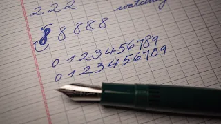 how to write numbers in business cursive