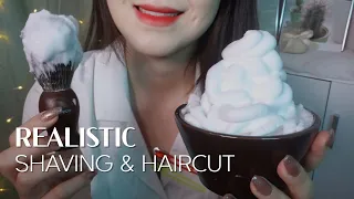 ASMR SUPER Realistic Haircut and Shaving ✂ (Recorded Actual Sounds / Layered) NO TALKING