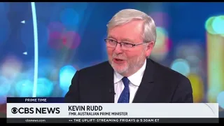 Kevin Rudd discusses China's National People's Congress 2023 on CBS Prime Time with John Dickerson