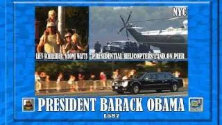 President Barack Obama Lands in NYC by Helicopter L587