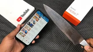 Redmi Note 7 Knife Scratch Durability Test  - Don't Try This At Home