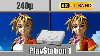 Chrono Cross PS1 Intro 4K Enhanced and upscaled vs Original Intro Comparison (Playstation)
