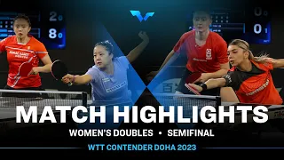 Sofia Polcanova/Bernadette Szocs vs Shin Yubin/Jeon Jihee | WD SF | WTT Contender Doha 2023