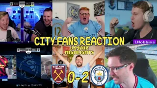 CITY FANS REACTION TO WEST HAM 0-2 MANCHESTER CITY HAALAND SCORING A BRACE FANS CHANNEL