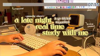 study with me 2 hours 🌙 late night animedoro 50/20| no music, typing sounds, diffuser noises