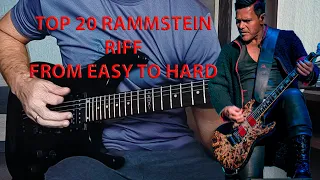 TOP 20 RAMMSTEIN RIFFS from easy to hard