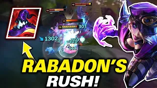 RUSHING RABADON'S FIRST ITEM MAKING ENEMIES LOSE THEIR MIND!