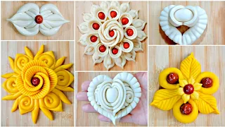 60 Creative Ways To Shape Bread Rolls | Dough Shaping Using Chopsticks - Heart And Flower Ideas