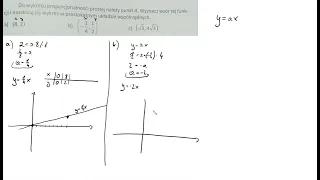 4 12 Do wykresu proporcjonalności prostej należy punkt A  Wyznacz wzór tej funk cii i naszkicuj jej