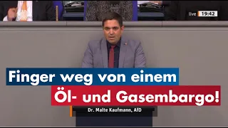 Finger weg von einem Öl- und Gasembargo! Dr. Malte Kaufmanns Bundestagsrede vom 18.05.2022.