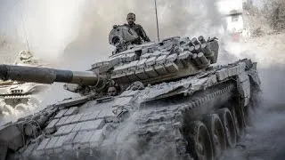 SYRIA WAR - SYRIAN TANKS IN HEAVY FIGHTING WITH REBELS GoPro 1080P