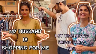 My husband is shopping for me | First time he is shopping for a girl | Challenge video |
