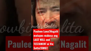 Pauleen Luna!!Galit na galit matapos mabasa ang last will and testament ni Vic Sotto!!OMG!!