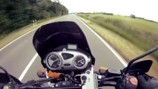 BMW F650 GS Dakar chasing Porsche GT3