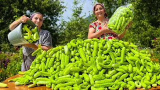 Village Taste Keepers! Preservation Of Cucumbers And Red Onions From Azerbaijani Grandmothers