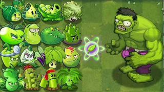 PVZ 2 - Ranking Of All Green Plants Level 1 VS Gargantuar Zombie - Which Plant 's Strongest?